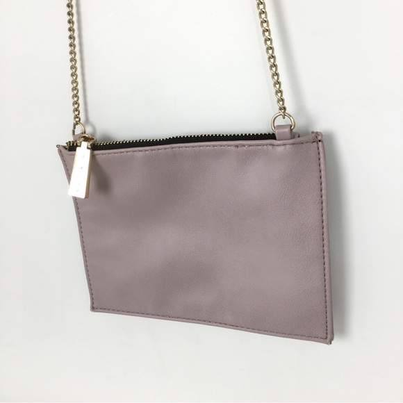 Big Buddha Small Crossbody Bag Lavender Purple With Gold Chainlink Strap - Picture 3 of 14